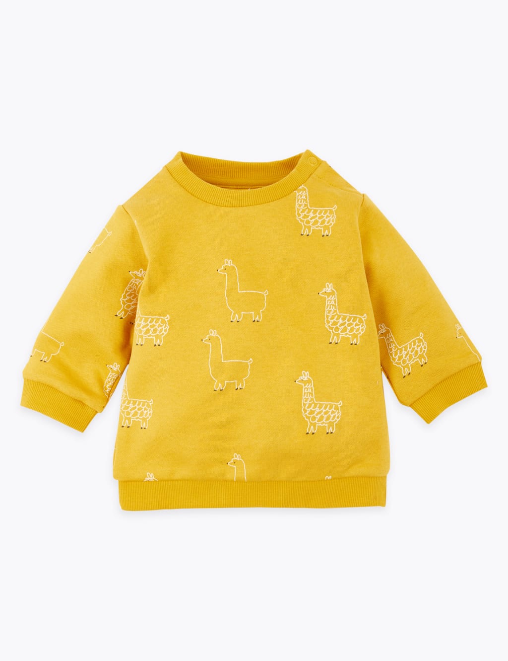 Cotton Rich Llama Print Sweatshirt 0 3 Yrs M S