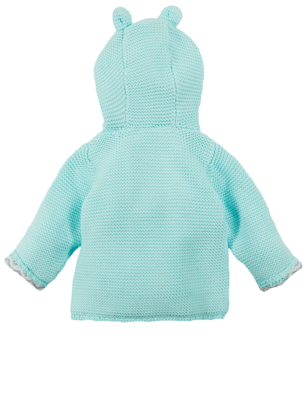 Pure Cotton Chunky Knit Hooded Cardigan M S