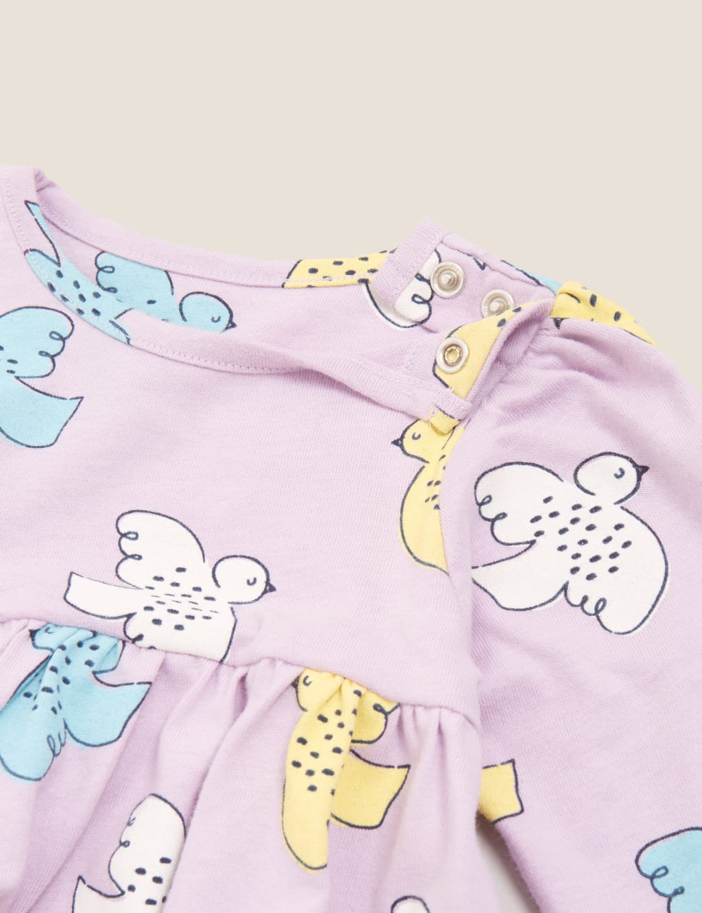 Pure Cotton Bird Print Dress (0-3 Yrs) 3 of 3