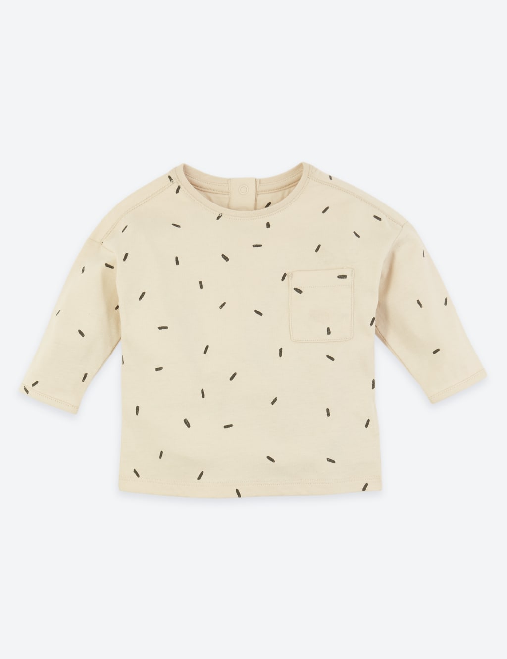 Organic Pure Cotton Dash Print Top (7lbs-3 Yrs) 1 of 4