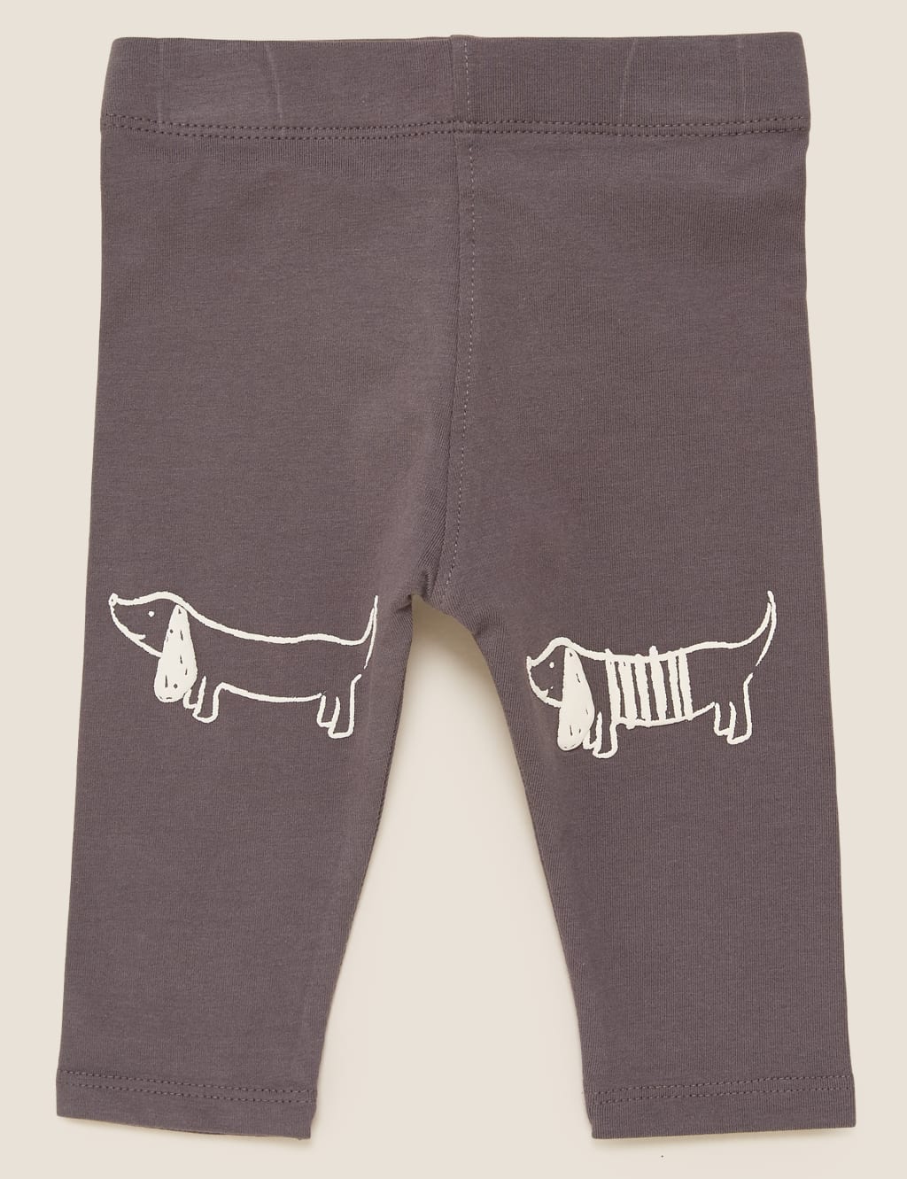 3pk Cotton Sausage Dog Print Leggings (0-3 Yrs) 5 of 6