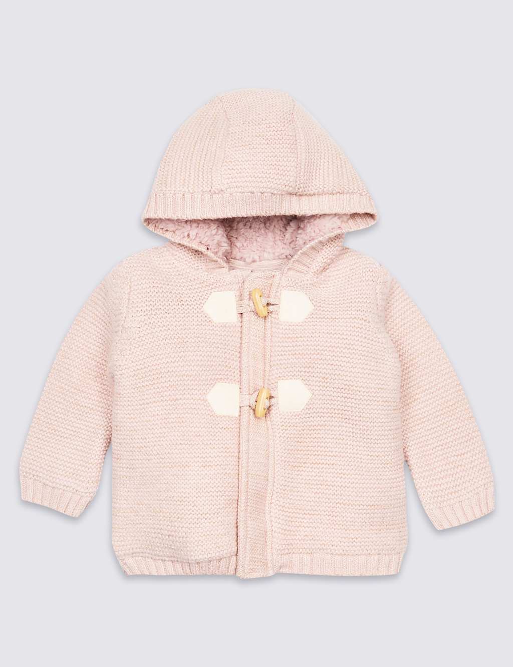 Cotton Rich Fleece Lined Chunky Cardigan 1 of 3