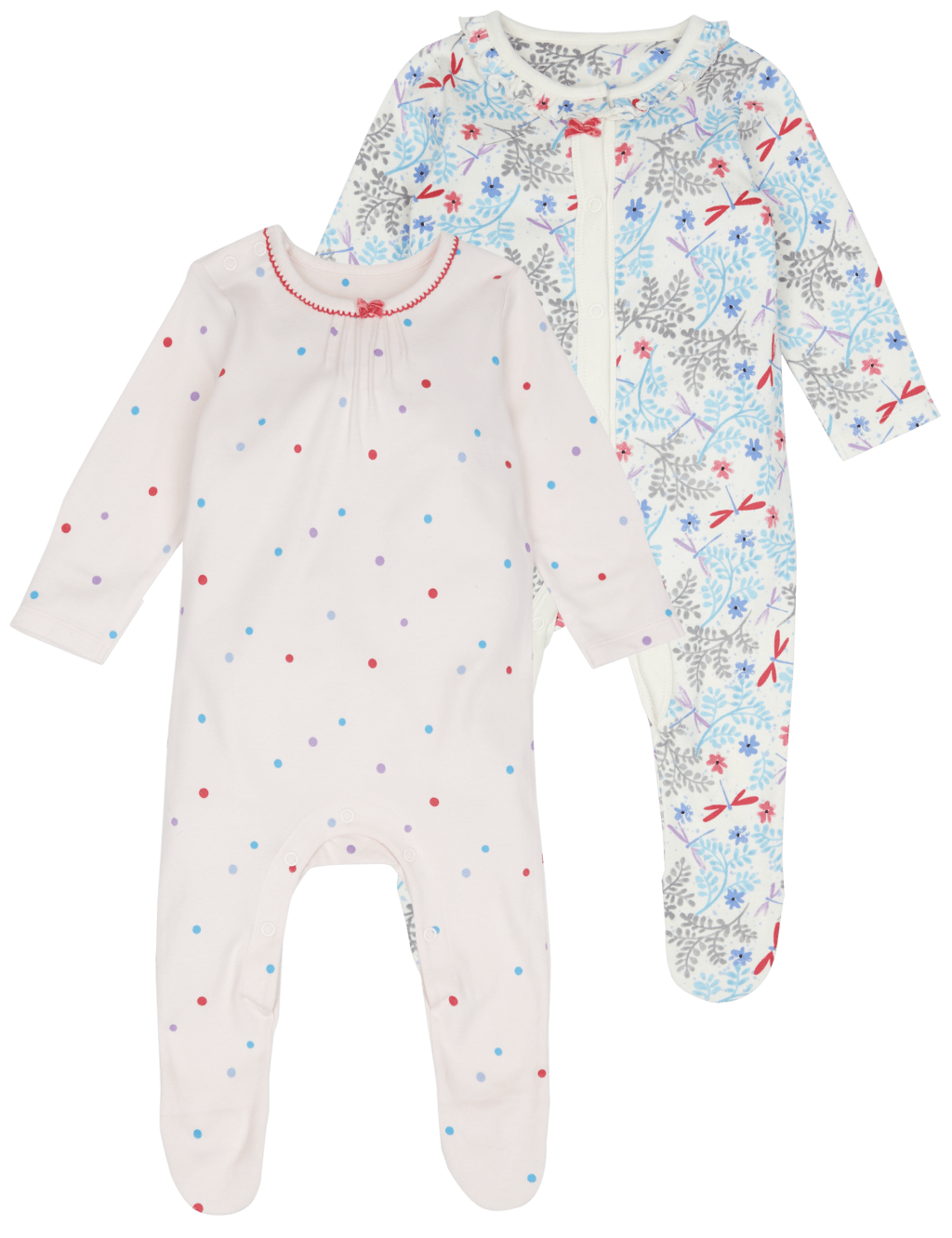 2 Pack Pure Cotton Sleepsuits 8 of 8