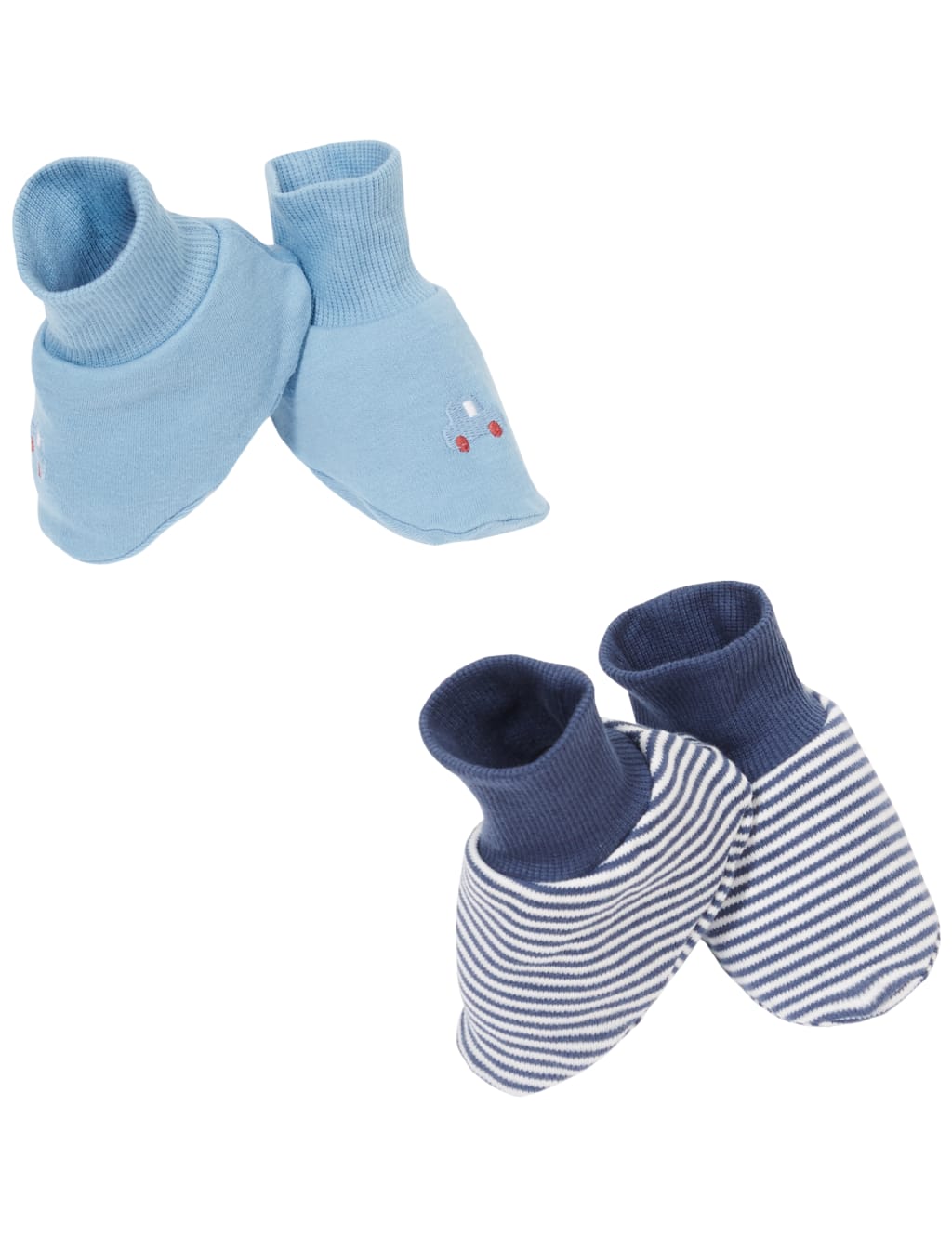 Baby Pure Cotton Striped Car Booties M S