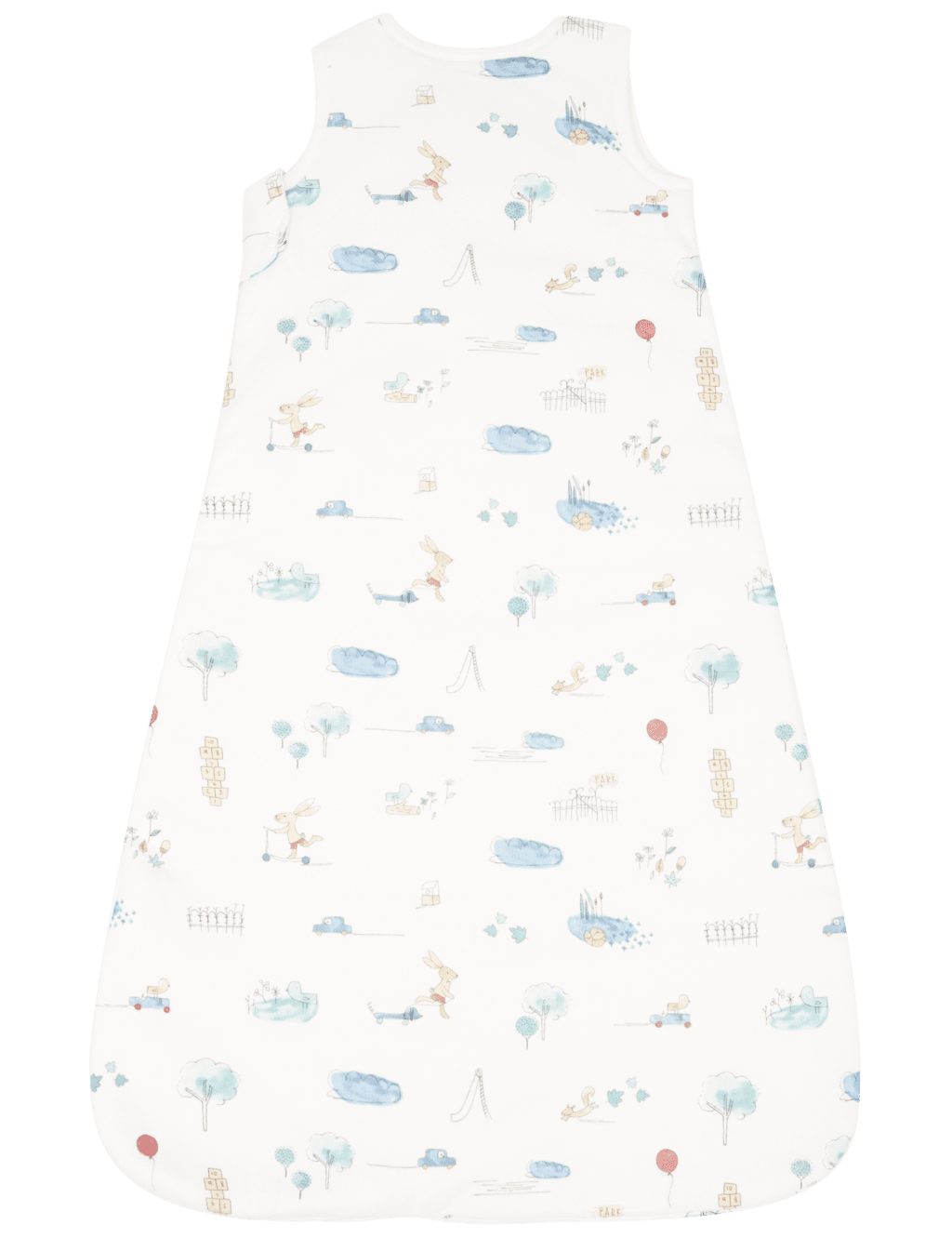 Pure Cotton 2.1 Tog Rabbit All Over Print Sleeping Bag M S