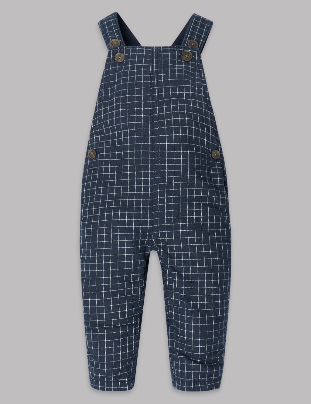 2 Piece Pure Cotton Checked Dungarees Outfit 3 of 5