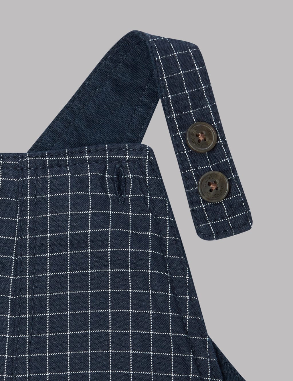 2 Piece Pure Cotton Checked Dungarees Outfit 5 of 5