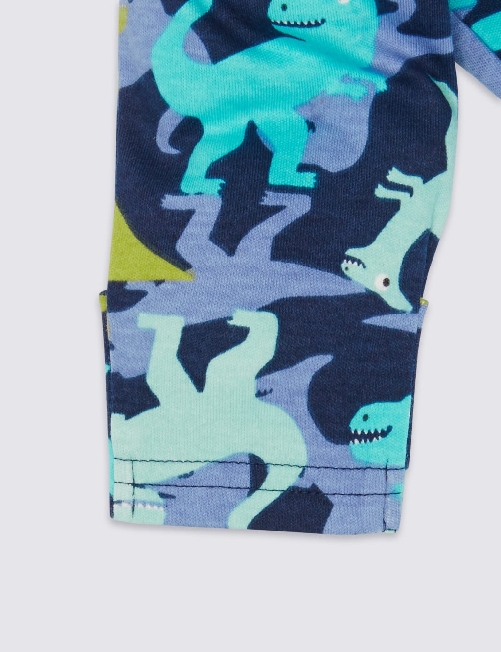 3 Pack Pure Cotton Dinosaur Sleepsuits 7 of 9