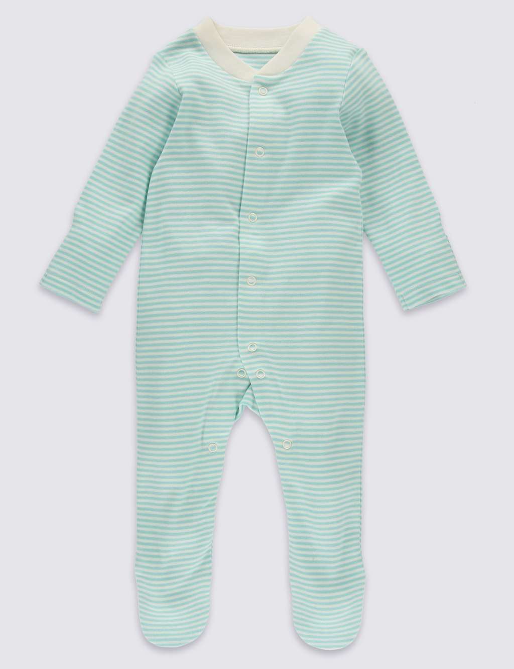 3 Pack Pure Cotton Baby Sleepsuits 3 of 10