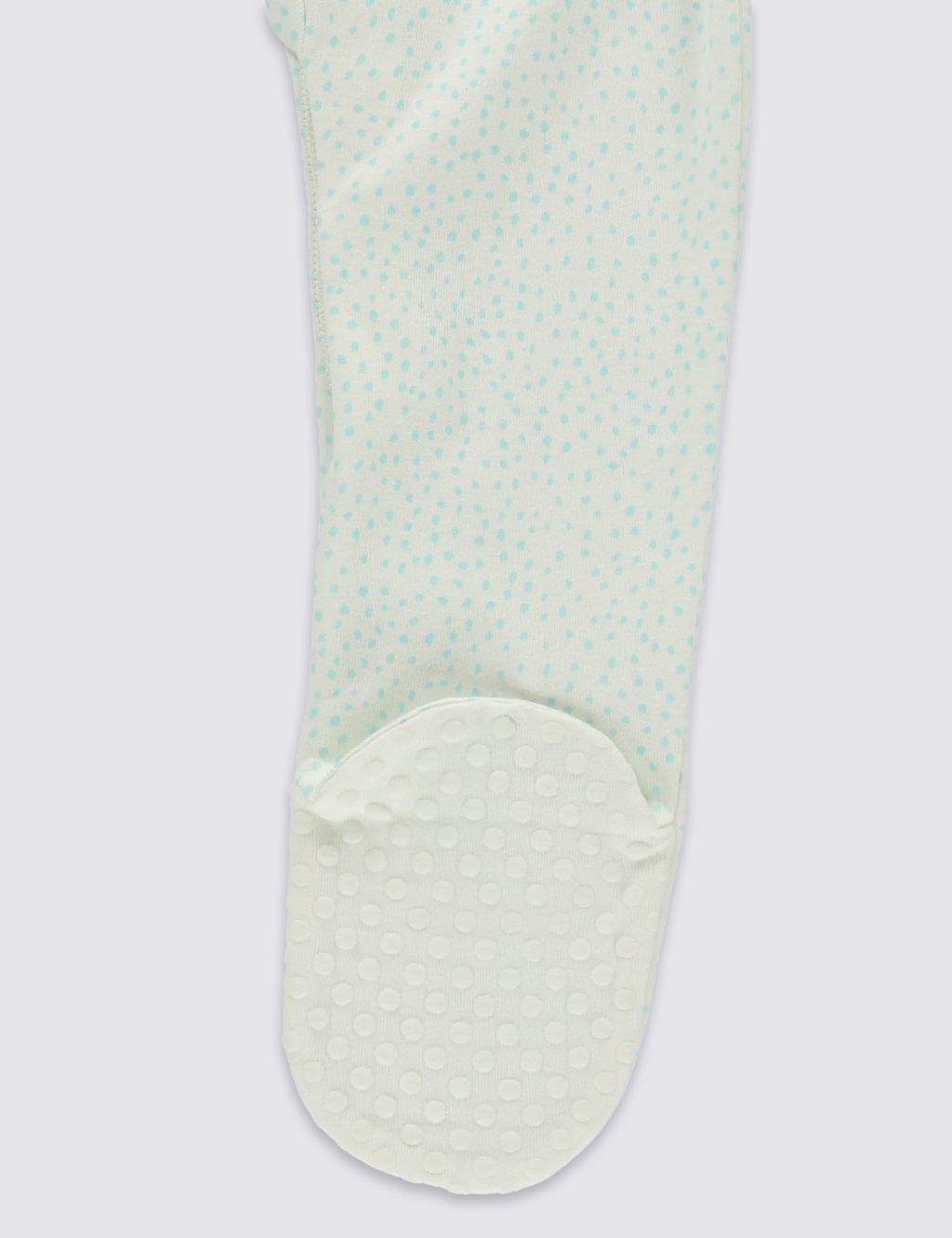 3 Pack Pure Cotton Baby Sleepsuits 8 of 10