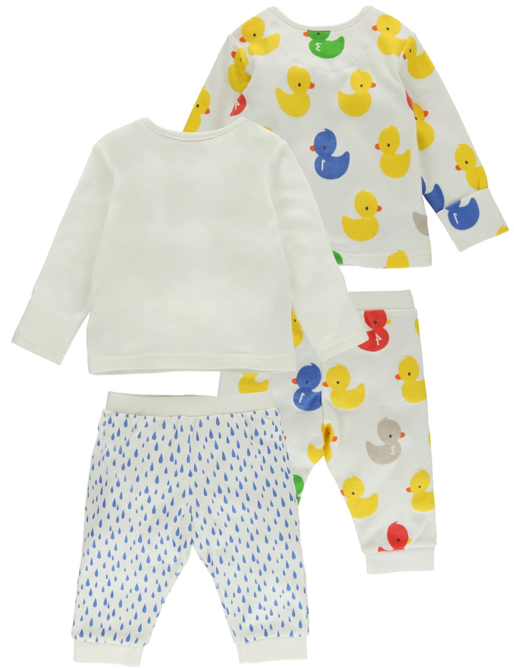 2 Pack Pure Cotton Bath time Ducks Pyjama Set M S