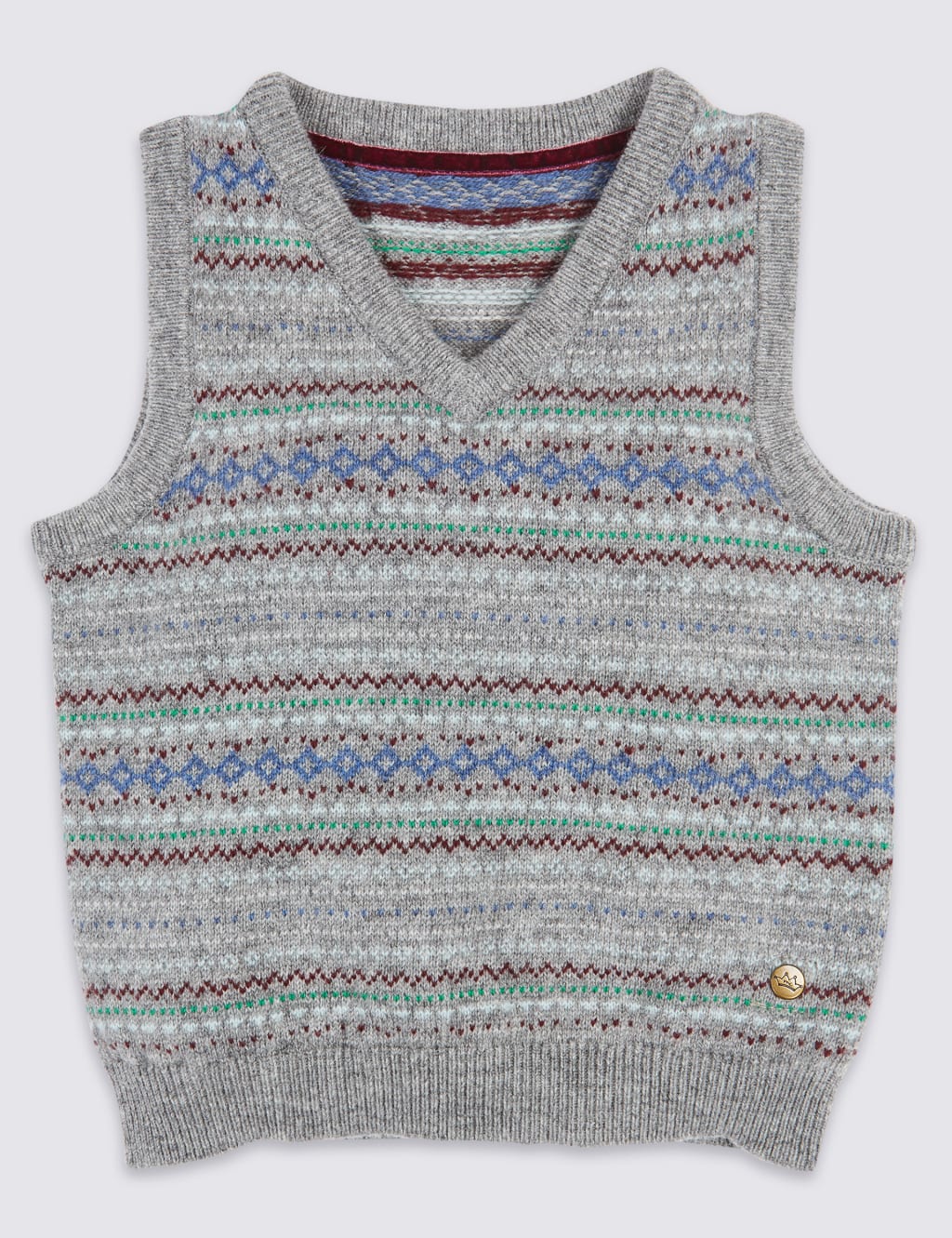 Fairisle Tank Jumper with Cashmere 1 of 5