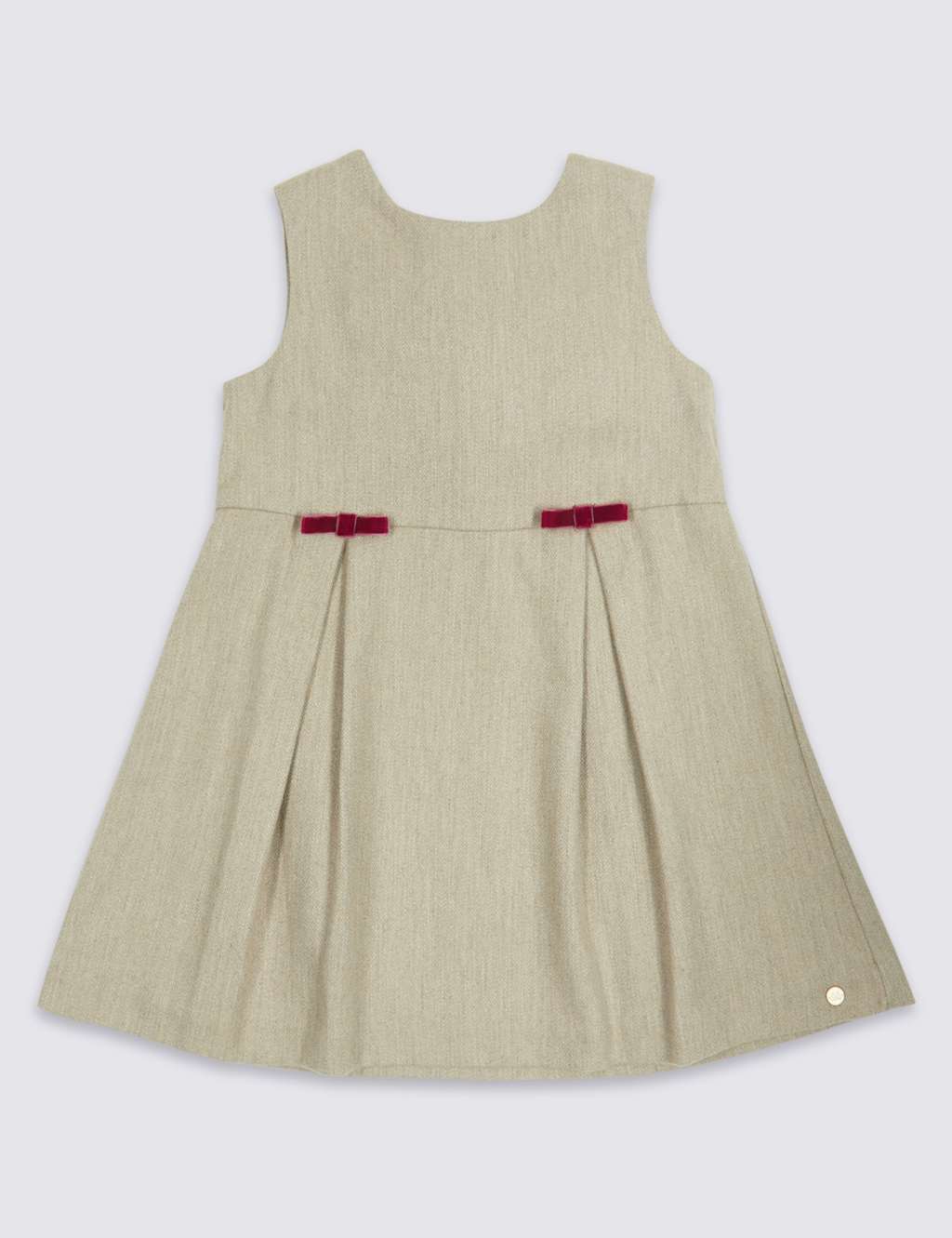 Sleeveless Piny Dress with Wool 1 of 5