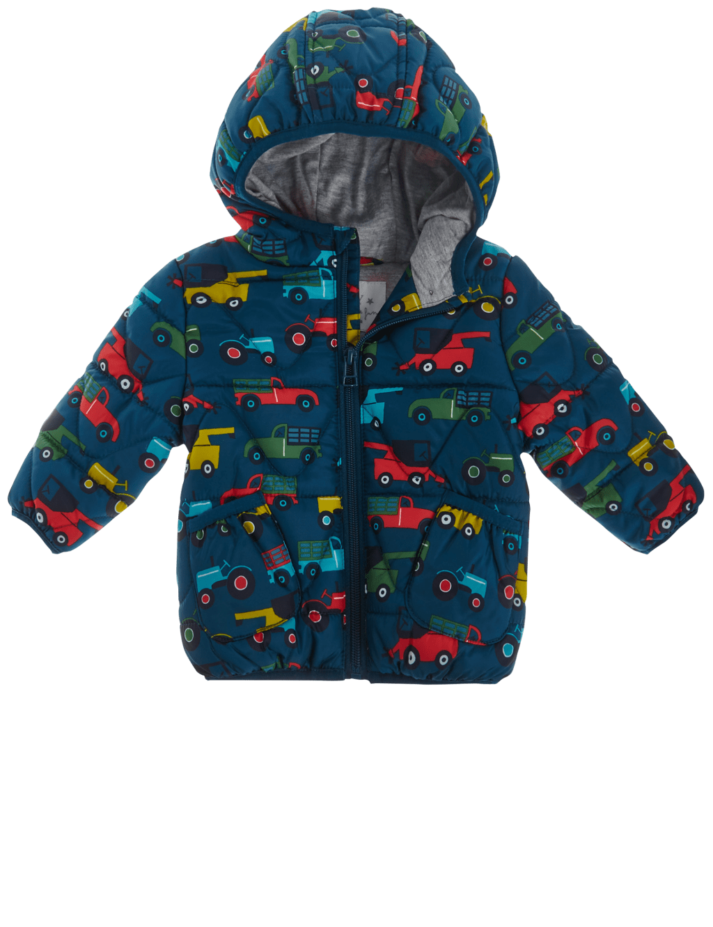 Car Print Hooded Coat 4 of 5