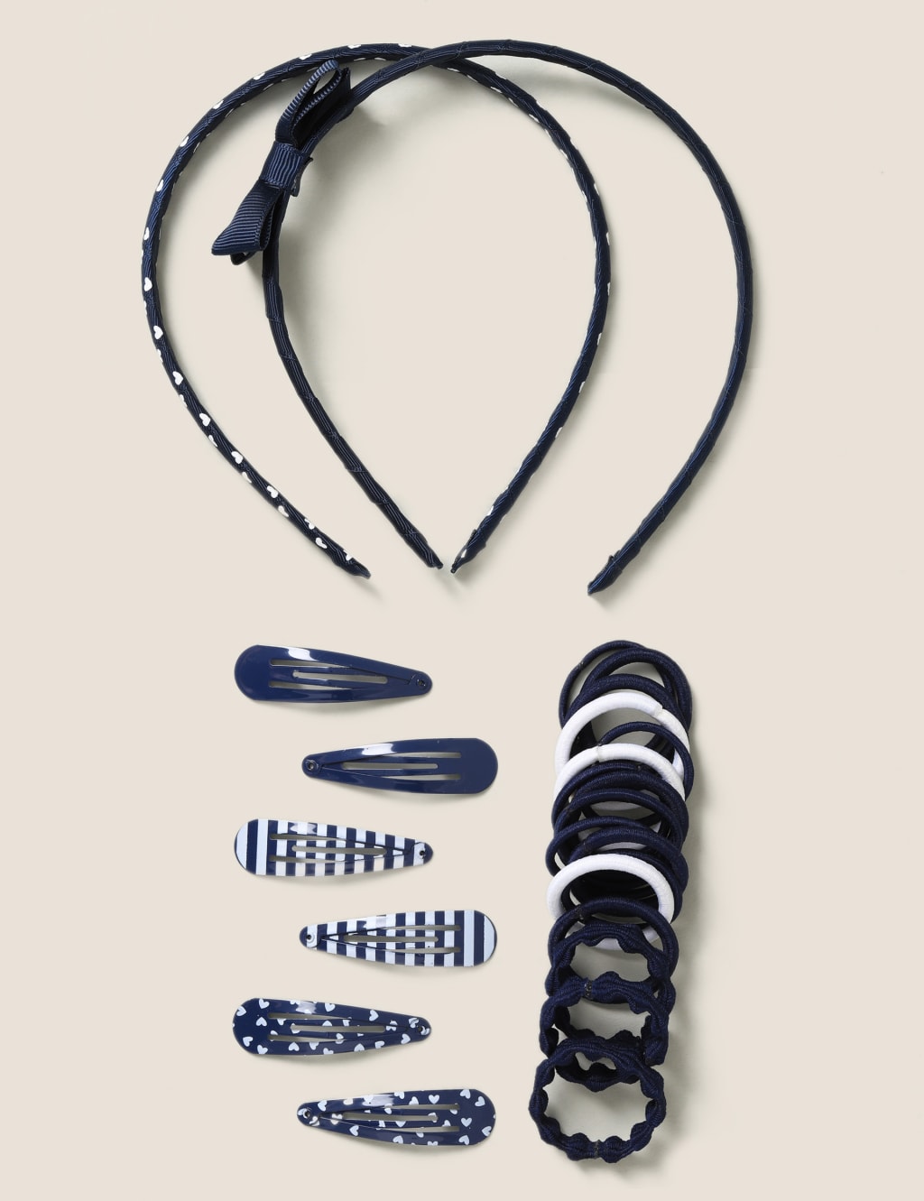 Kids' Navy Mix Headband and Hair Clip Multipack 1 of 1