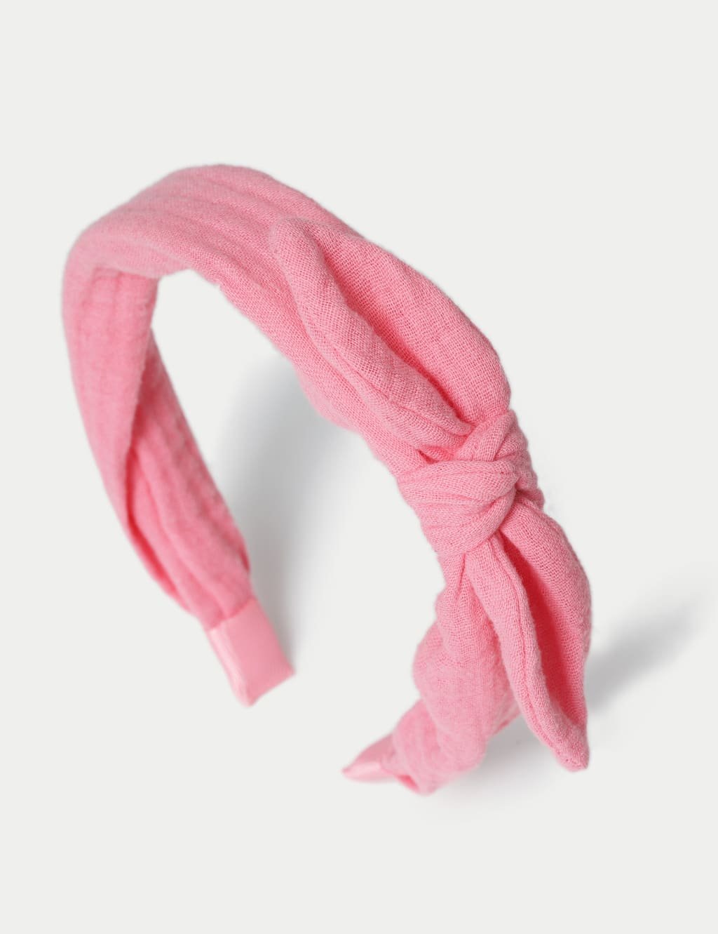 Pink Double Cloth Bow Alice Band 3 of 3