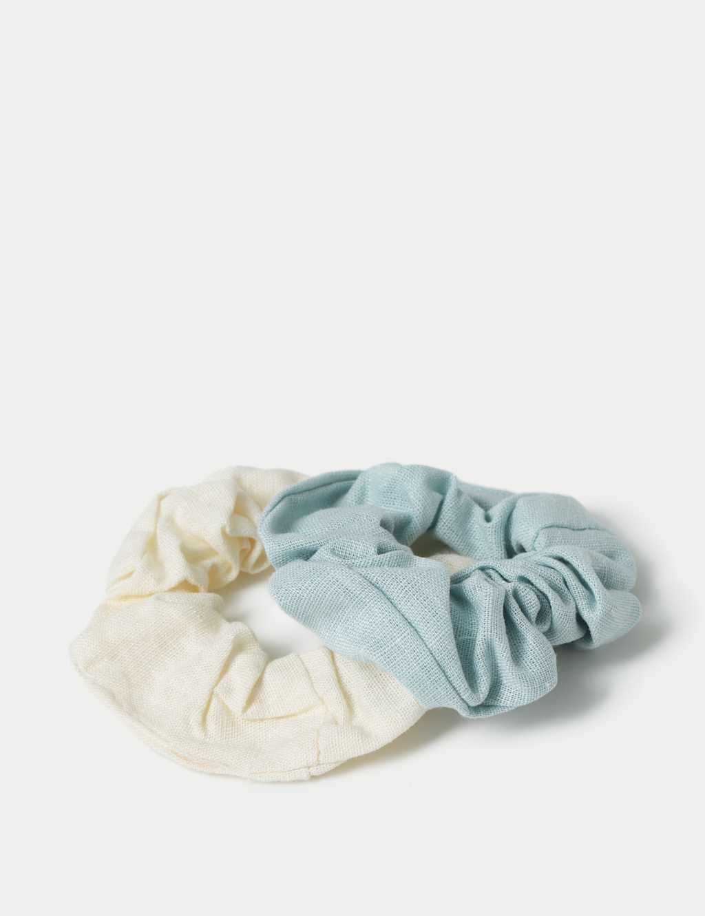 2 Pack Blue and Beige Scrunchie 2 of 2