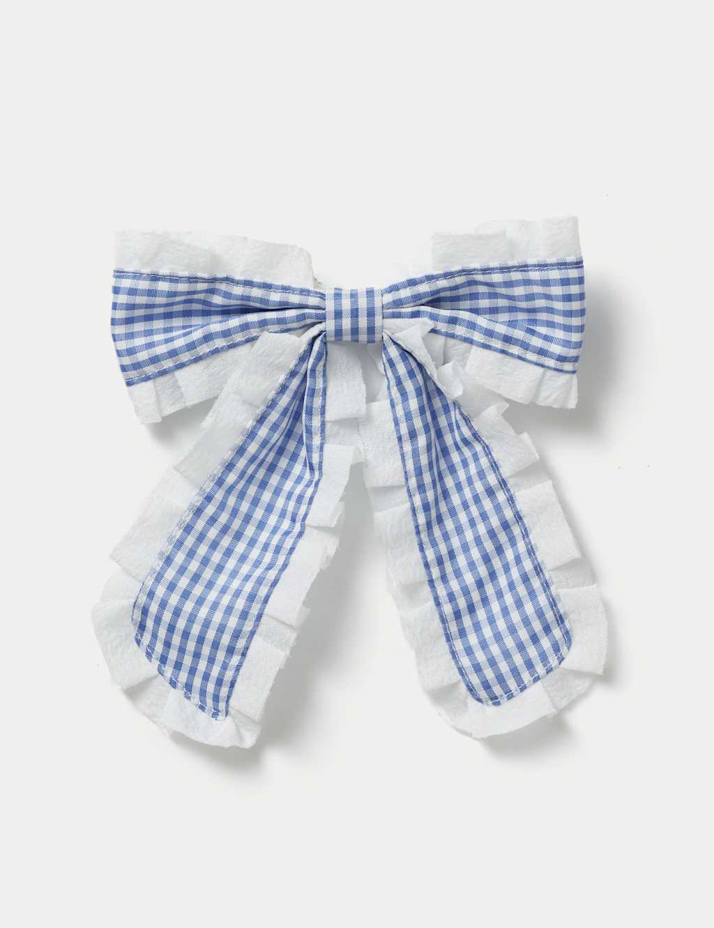 Back To School Gingham Trim Bow 1 of 2