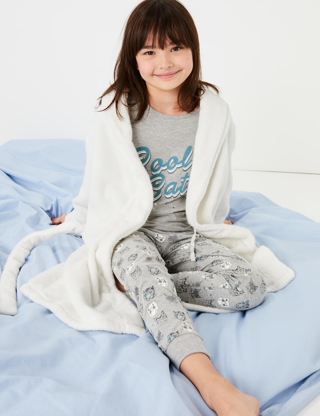 Cotton Towelling Bath Robe Gown (1-16 Yrs) 1 of 3
