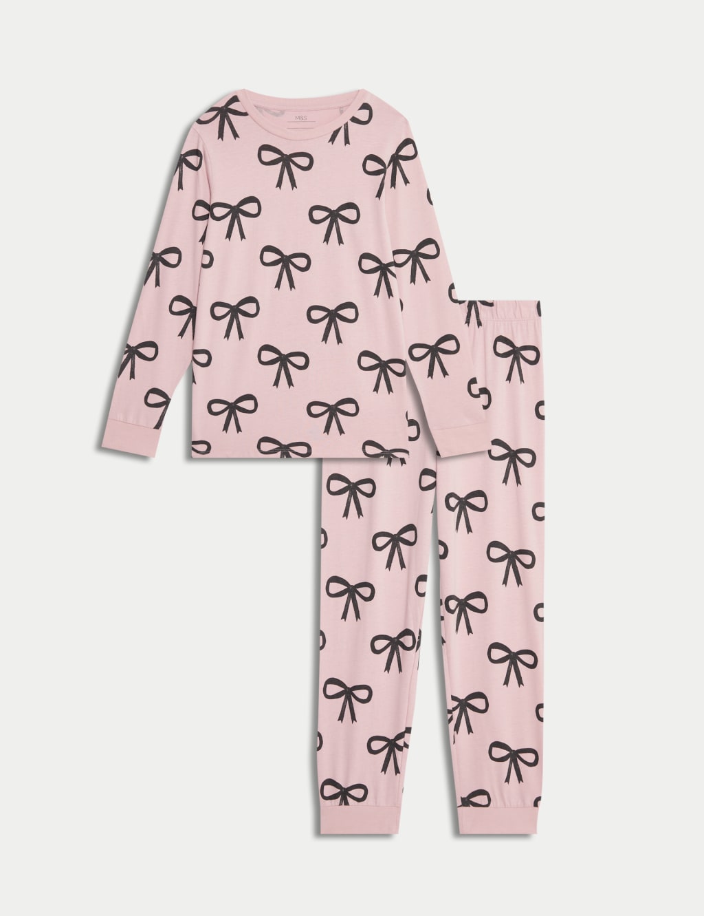 Pure Cotton Bow Print Pyjamas (1-14 Yrs) 2 of 5