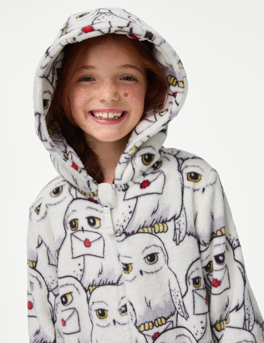 Harry Potter Fleece Hedwig Onesie 6 16 Yrs