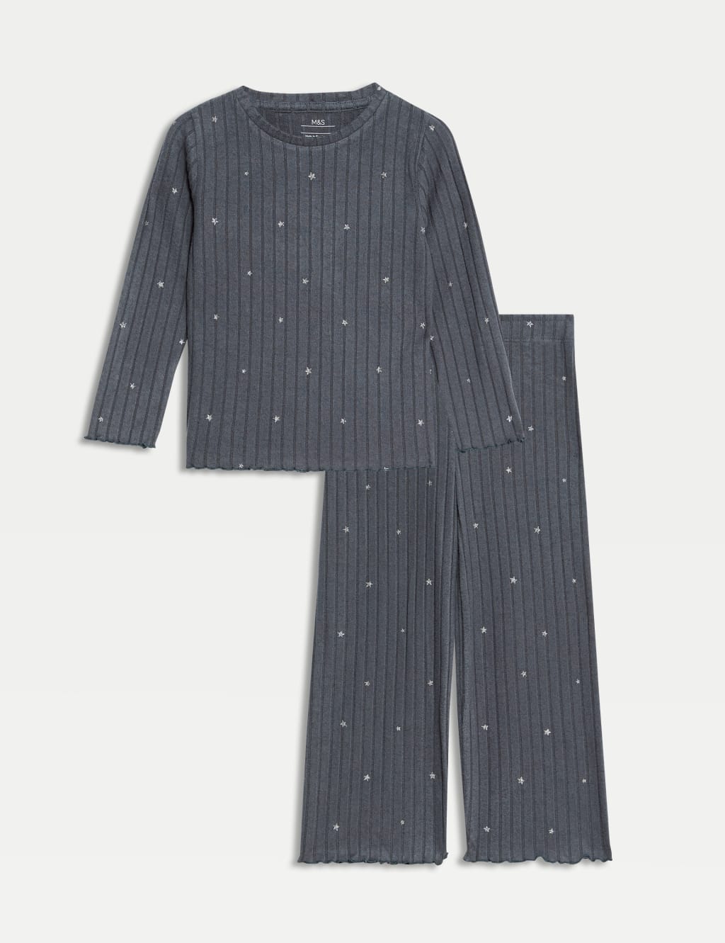 Foil Star Cosy Ribbed Pyjamas 1 16 Yrs