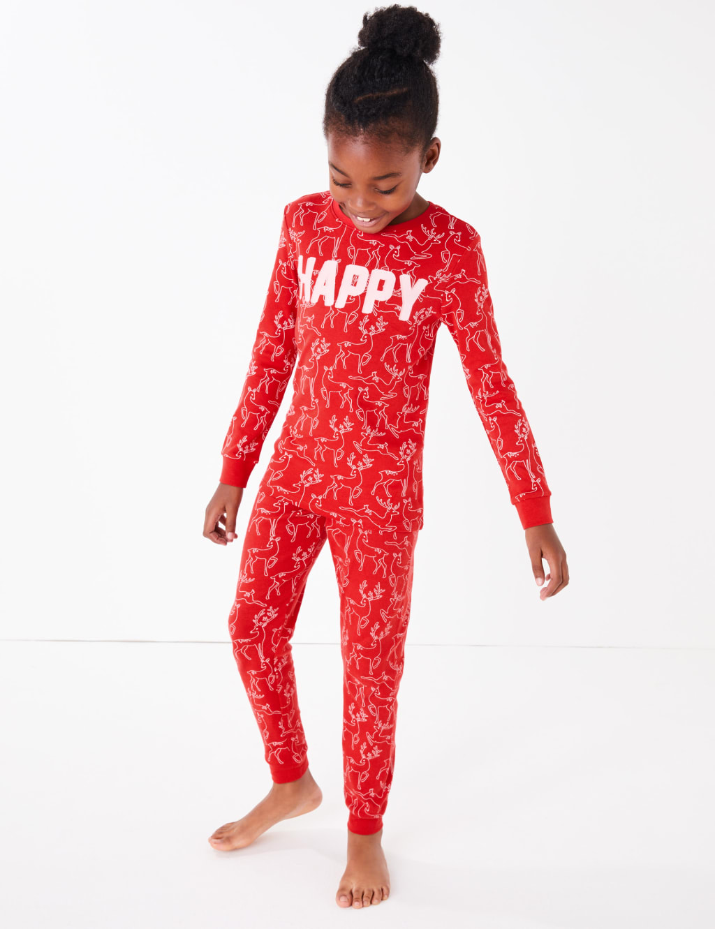 Deer Print Pyjama Set (1-16 Years) 1 of 5