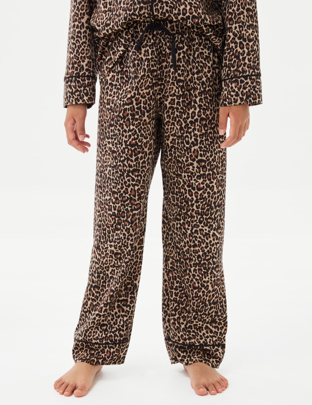 Satin Leopard Pyjamas and Eye Mask 3 16 Yrs