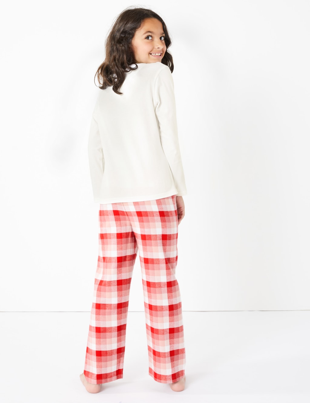 Cotton Santa Slogan Checked Pyjama Set (1-16 Years) 3 of 5