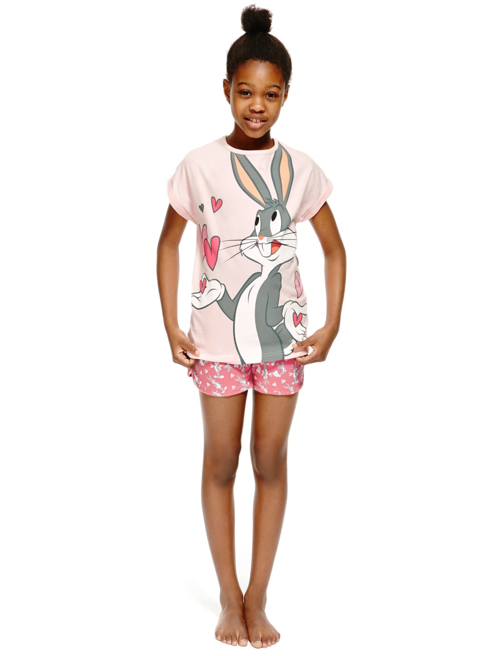 Pure Cotton Looney Short Pyjamas (6-16 Years) 1 of 4