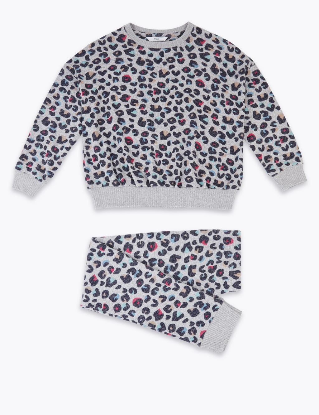 Leopard Print Lounge Pyjama Set 6 16 Yrs M S