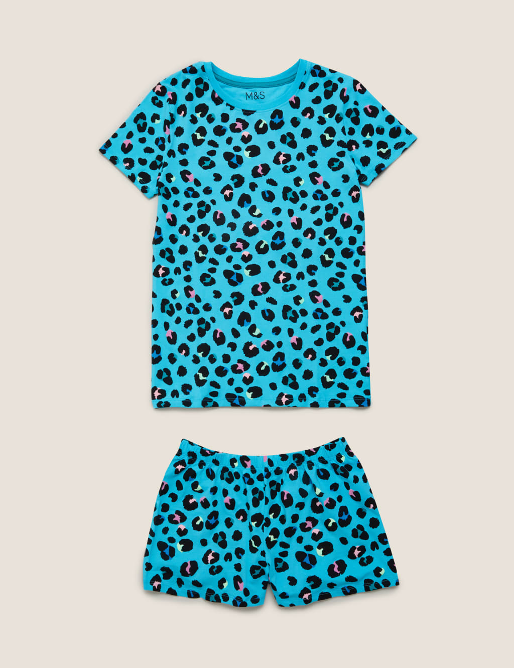 Cotton Leopard Print Short Pyjama Set 7 16 Yrs M S