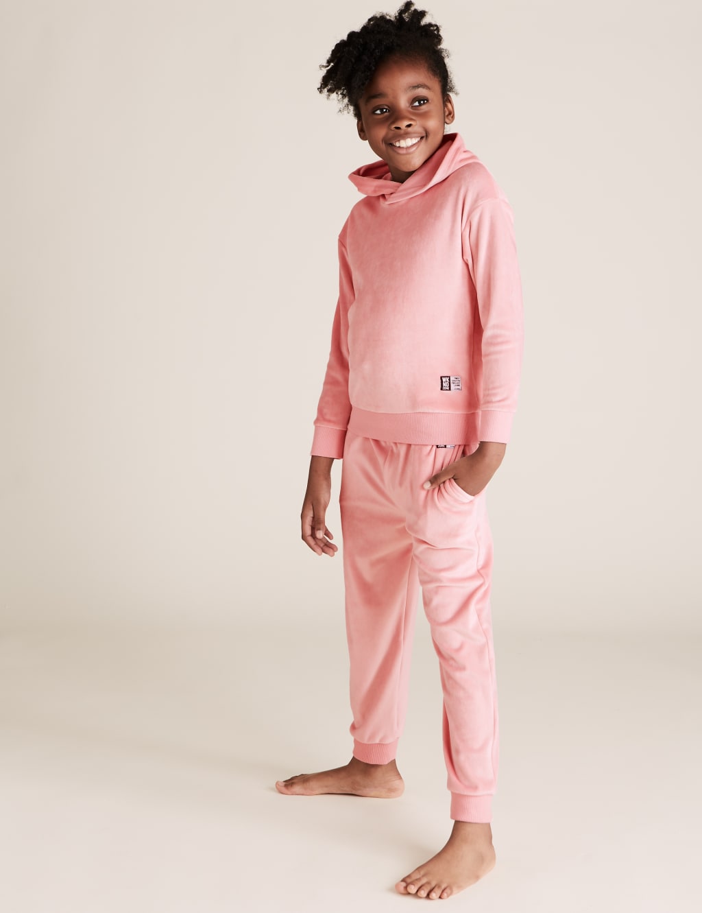 Fleece Velour Hooded Pyjama Set 6 16 Yrs M S