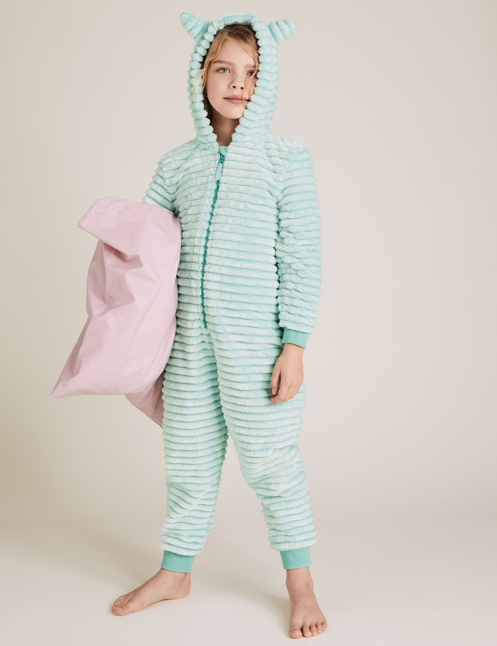 Carved Fleece Cat Onesie 6 16 Yrs M S