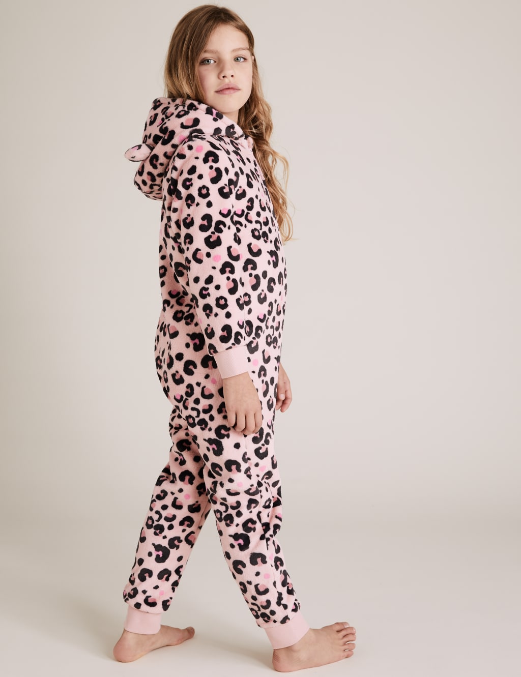 Fleece Leopard Print Onesie (6-16 Yrs) 4 of 4