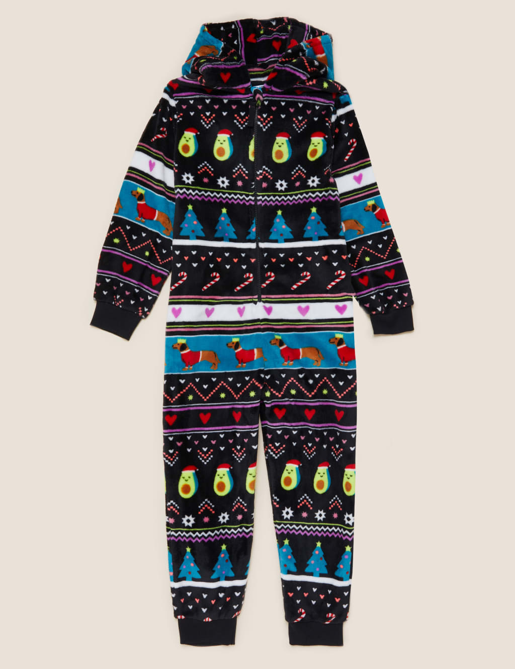 Fleece Fair Isle Onesie (6-16 Yrs) 2 of 4