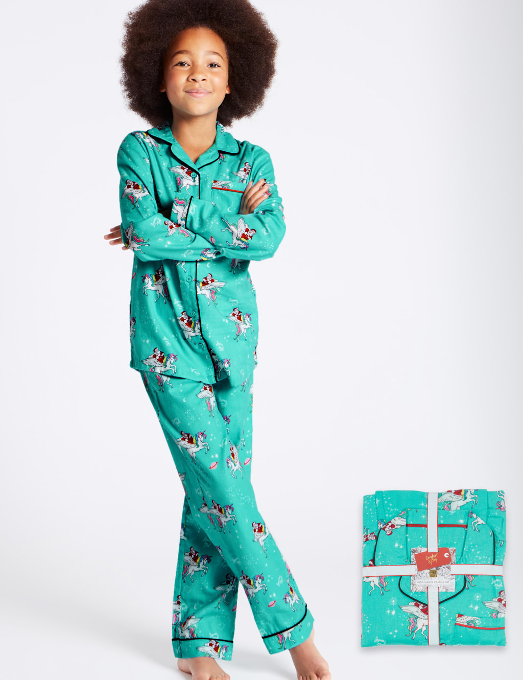 Cotton Unicorn Print Pyjamas 1 16 Years M S