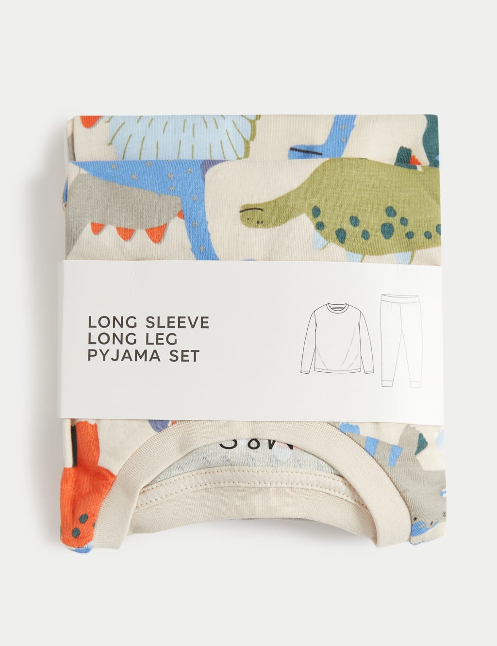 Pure Cotton Dinosaur Pyjamas  (1-8 Yrs) 2 of 2