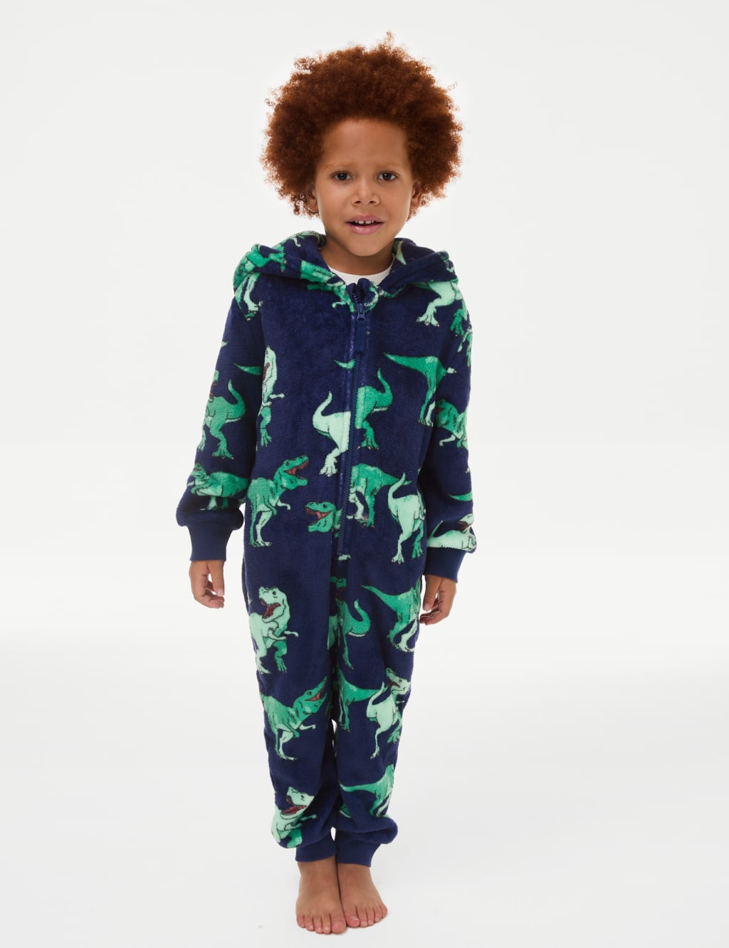 Dinosaur Fleece Onesie 1 7 Yrs