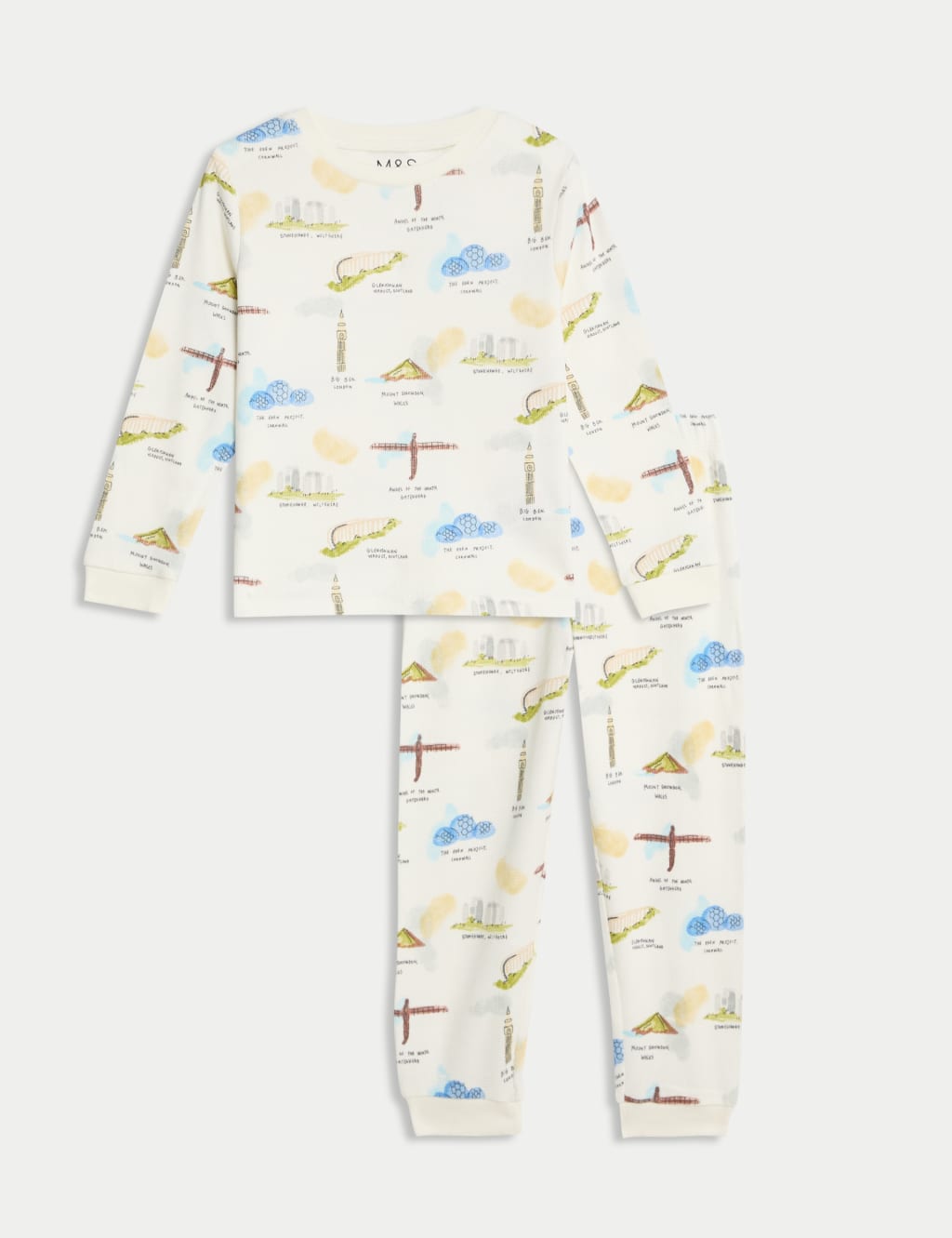 Waffle Landmark Print Pyjamas 1 8 Yrs M S Collection M S