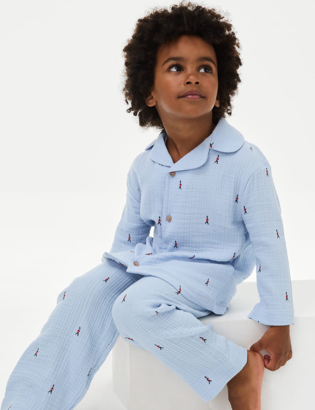 Pure Cotton Soldier Pyjamas 2 8 Yrs M S Collection M S