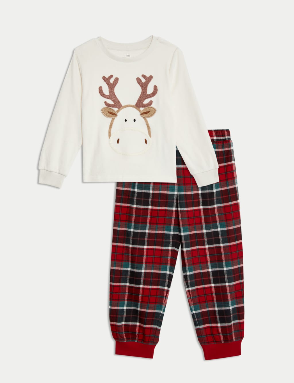 Reindeer Waffle Christmas Pyjamas 1 8 Yrs M S Collection M S