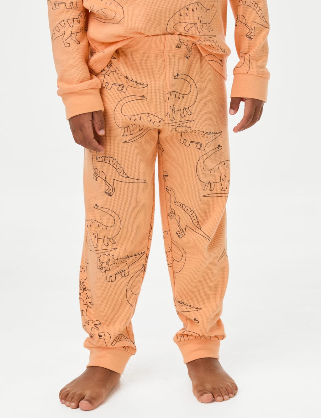 Pure Cotton Waffle Dinosaur Pyjamas (1-8 Yrs) 4 of 4