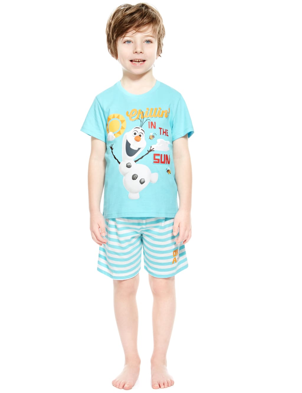 Pure Cotton Disney Frozen Short Pyjamas 1 8 Years M S