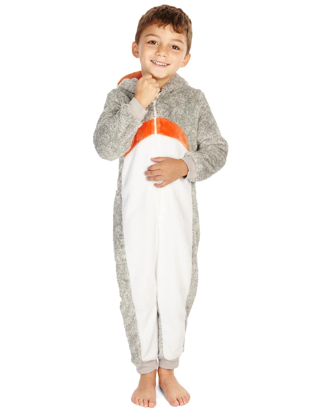 Anti Bobble Fleece Penguin Hooded All-in-One (1-8 Years) 1 of 6