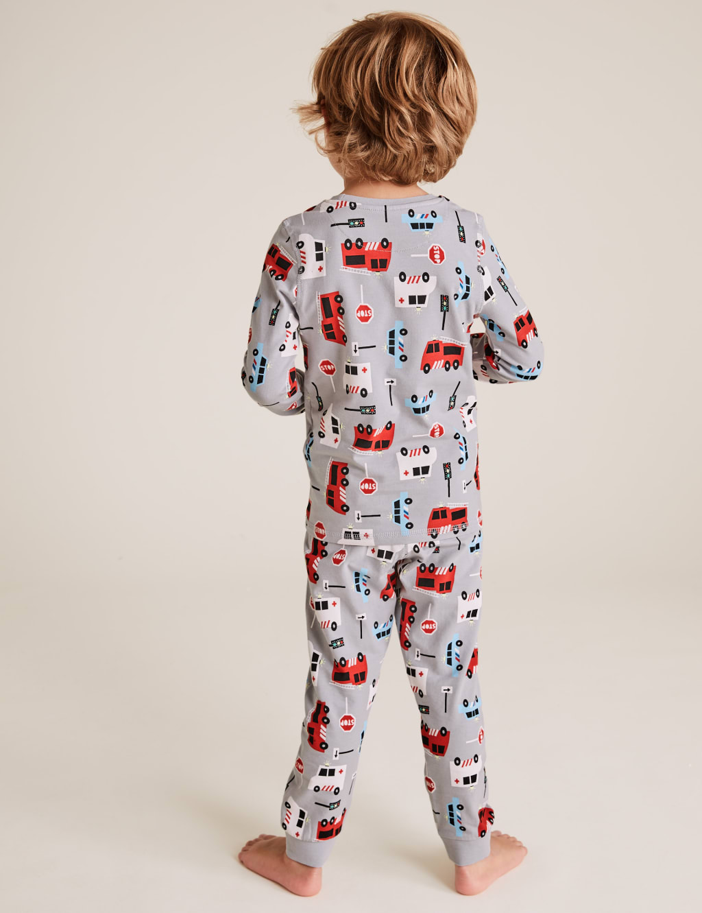 Cotton Rich Fire Engine Pyjama Set 1 7 Yrs M S