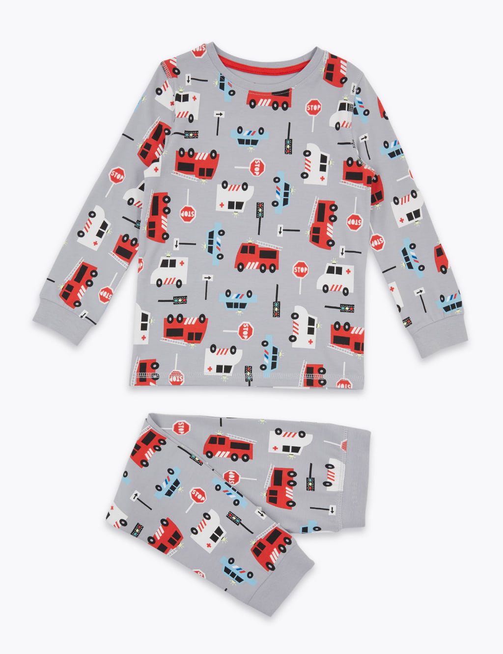 Cotton Rich Fire Engine Pyjama Set 1 7 Yrs M S