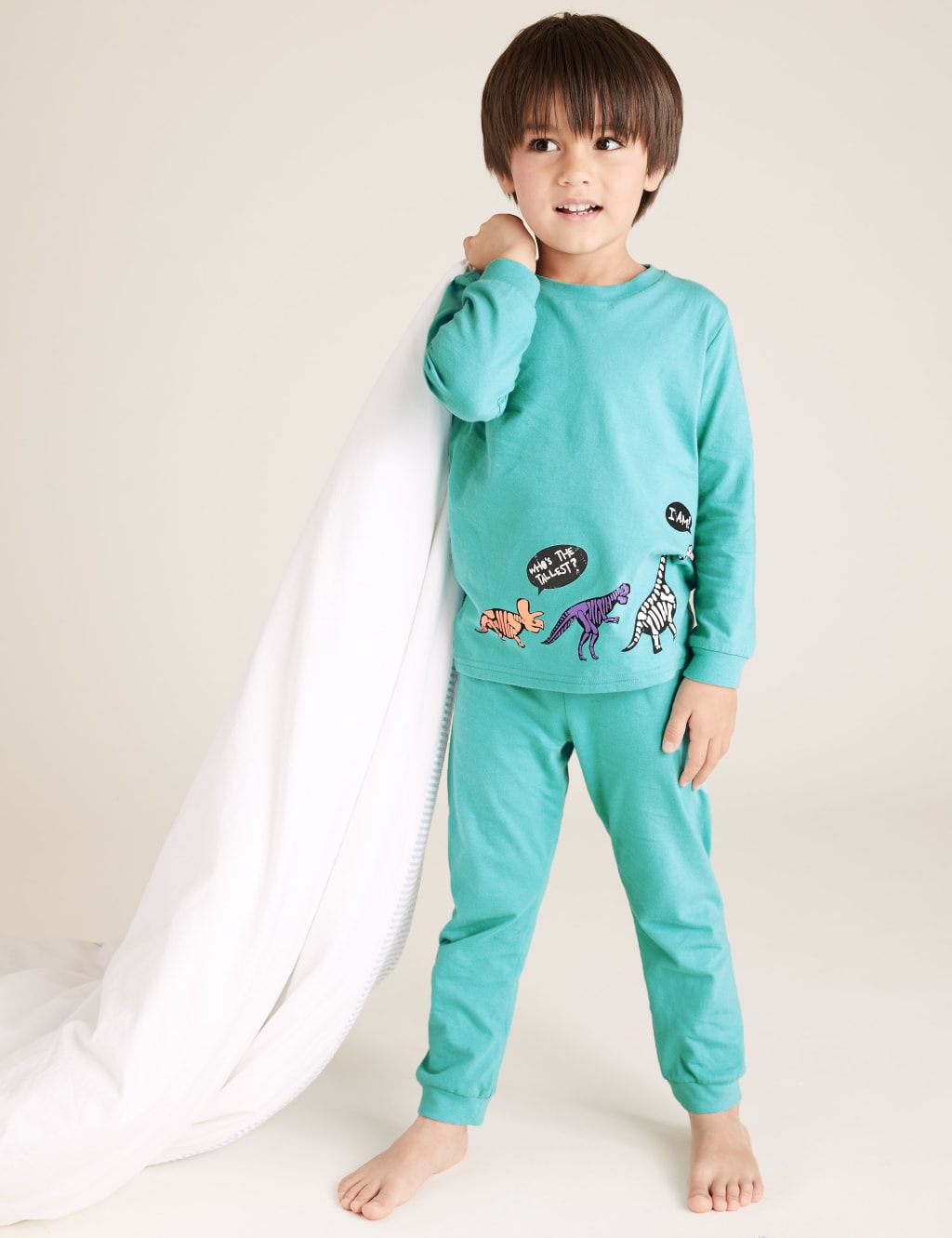2pk Pure Cotton Dinosaur Pyjama Set (1-7 Yrs) 2 of 5