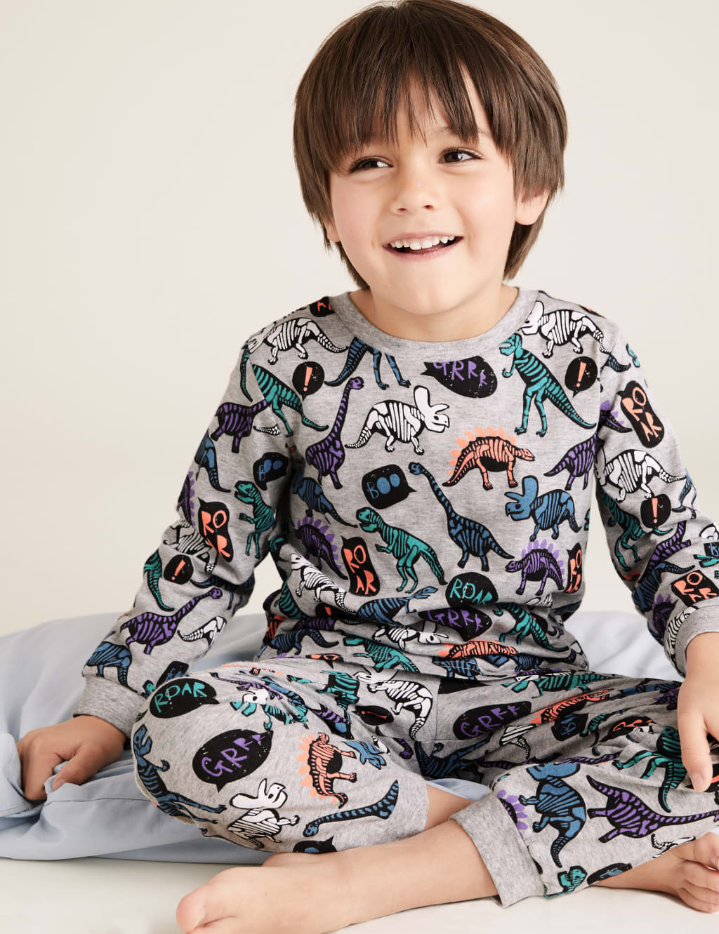 2pk Pure Cotton Dinosaur Pyjama Set (1-7 Yrs) 3 of 5