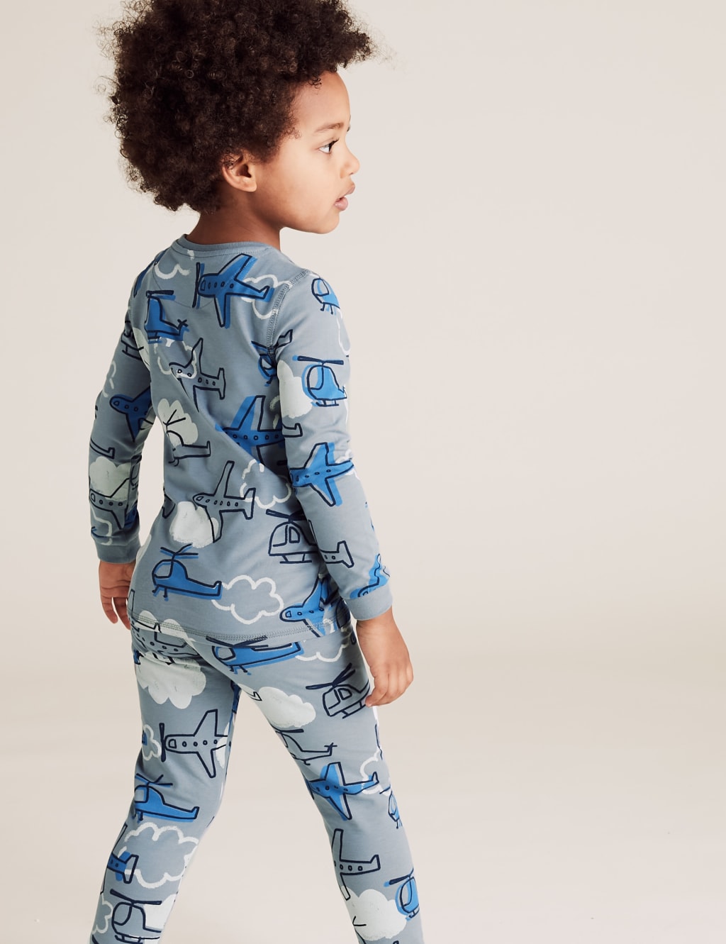 Cotton Aircraft Print Pyjama Set (1-7 Yrs) 3 of 4